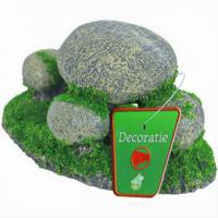 Boon Aquarium Ornament Keien met Mos - Natuurgetrouwe Decoratie, Polyresin 13x8x7 cm