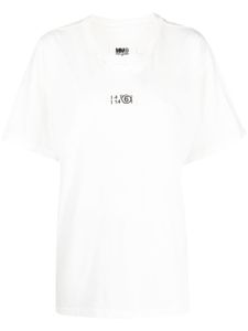 MM6 Maison Margiela t-shirt à motif Zoom Numbers - Blanc