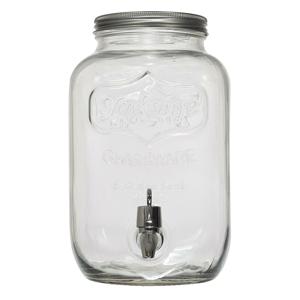 Home Deco Factory Drankdispenser - 4.0 liter - glas - limonadetap - waterdispenser