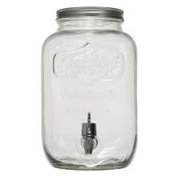 Home Deco Factory Drankdispenser - 4.0 liter - glas - limonadetap - waterdispenser