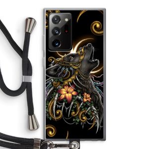 Huilende Wolf: Samsung Galaxy Note 20 Ultra / Note 20 Ultra 5G Transparant Hoesje met koord