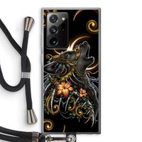 Huilende Wolf: Samsung Galaxy Note 20 Ultra / Note 20 Ultra 5G Transparant Hoesje met koord