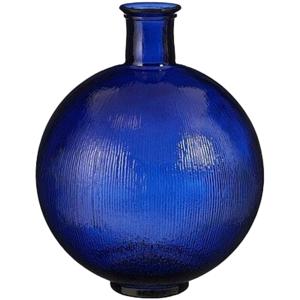 Mica Decorations bol vaas - Firenza - donker blauw- gerecycled glas - 34 x 42 cm