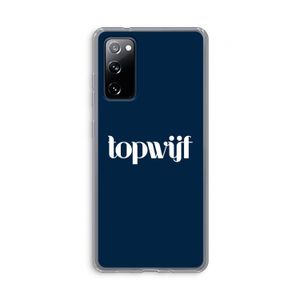 Topwijf Navy: Samsung Galaxy S20 FE / S20 FE 5G Transparant Hoesje