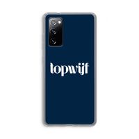 Topwijf Navy: Samsung Galaxy S20 FE / S20 FE 5G Transparant Hoesje