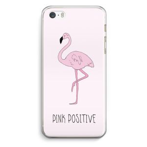 Pink positive: iPhone 5 / 5S / SE Transparant Hoesje