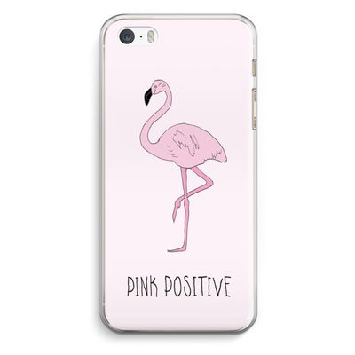 Pink positive: iPhone 5 / 5S / SE Transparant Hoesje