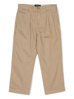 Ralph Lauren Kids pantalon en coton à pinces - Marron - thumbnail