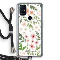Botanical sweet flower heaven: OnePlus Nord N10 5G Transparant Hoesje met koord