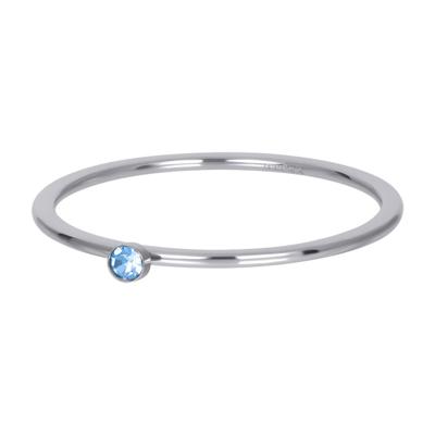 iXXXi Vulring 1 mm Light Saphire 1 Stone Crystal Zilver