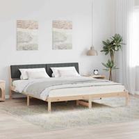Bedframe Bruin en donkergrijs 180 x 200 cm Massief grenenhout