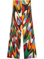 PUCCI pantalon palazzo en satin imprimé - Orange