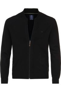 Redmond Casual Regular Fit Cardigan zwart, Effen