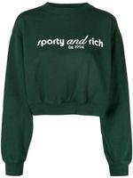 Sporty & Rich sweat crop à logo imprimé - Vert - thumbnail