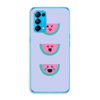 Smiley watermeloen: Oppo Find X3 Lite Transparant Hoesje