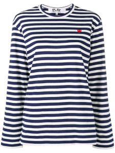 Comme Des Garçons Play striped longsleeve T-shirt - Bleu