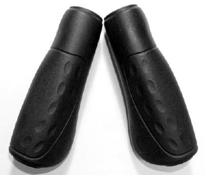 Westphal handvatten ellipsis, 122/122mm zwart met softgrip (werkplaatsverpakking)