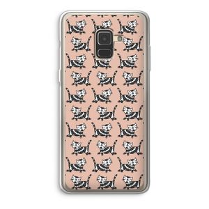 Zwarte poes: Samsung Galaxy A8 (2018) Transparant Hoesje