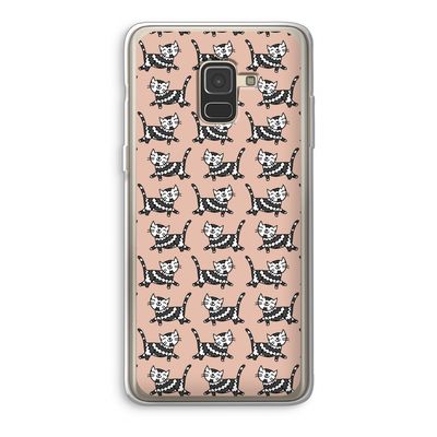 Zwarte poes: Samsung Galaxy A8 (2018) Transparant Hoesje