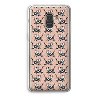 Zwarte poes: Samsung Galaxy A8 (2018) Transparant Hoesje