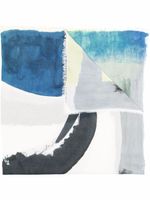 Faliero Sarti écharpe à effet d'aquarelle - Bleu