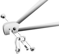 Union derailleurpad gh-127 met schroefset m8x0.75 +m4x0.7