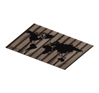 Placemat houten patroon met wereldkaart