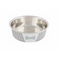 Voerbak voor honden Trixie Wit Grijs Siliconen Roestvrij staal 1,4 L Voerbak voor honden Trixie Wit Grijs Siliconen Roestvrij staal 1,4 L