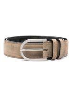 Kiton ceinture en daim à boucle - Tons neutres