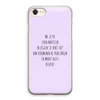 Relatief: iPhone 8 Transparant Hoesje Relatief: iPhone 8 Transparant Hoesje