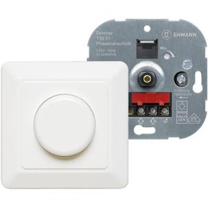 Ehmann 3960c0120 Dimmer (inbouw) Geschikt voor lampen: Gloeilamp, Halogeenlamp Zuiver wit