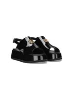 Dolce & Gabbana Kids sandales en cuir verni - Noir - thumbnail