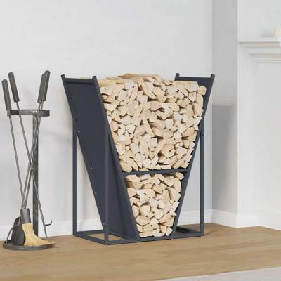 Brandhoutrek 69,5x35x81 cm koudgewalst staal antracietkleurig