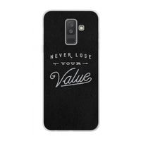 Never lose your value: Samsung Galaxy A6 Plus (2018) Transparant Hoesje