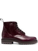 Common Projects bottines à motif numéros - Rouge