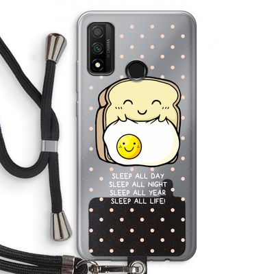 Sleep All Day: Huawei P Smart (2020) Transparant Hoesje met koord