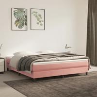 Pocketveringmatras medium 160x200x20 cm fluweel roze