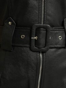 Missguided / jumpsuit PU Zip in zwart