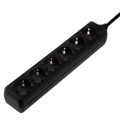 Hama 6 Way Stekkerdoos Zwart