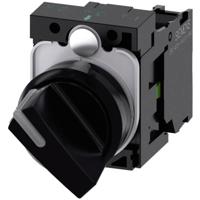 Siemens 3SU11002BF101BA0 3SU1100-2BF10-1BA0 Knevelschakelaar Kunststof frontring, Verlicht Knevel Zwart 1 x 90 ° 1 stuk(s)