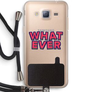 Whatever: Samsung Galaxy J3 (2016) Transparant Hoesje met koord