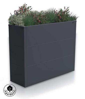 4gardenz 4gardenz rechthoekige plantenbak met verhoogde bodem 100x30x77cm - antraciet