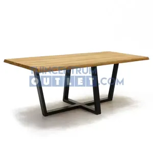 Tuintafel Universo 200 x 100 CM Teak Zwart RVS Aluminium Tafel Buiten Vita