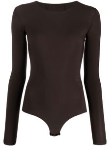 MM6 Maison Margiela body à encolure ronde - Marron