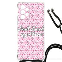 Samsung Galaxy A53 Anti Shock Case Flowers Pink DTMP - thumbnail