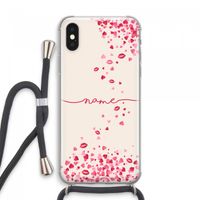 Hartjes en kusjes: iPhone XS Max Transparant Hoesje met koord