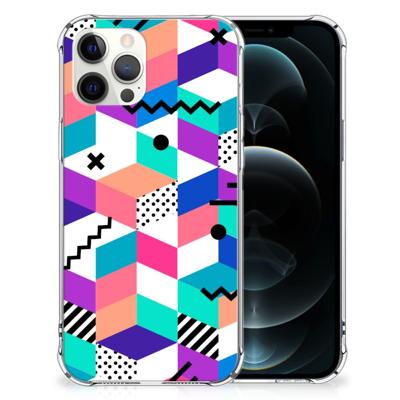 iPhone 12 Pro Max Shockproof Case Blokken Kleurrijk iPhone 12 Pro Max Shockproof Case Blokken Kleurrijk