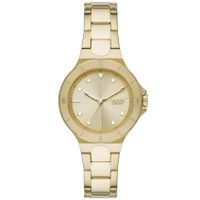 DKNY NY6655 Horloge Chambers staal goudkleurig 34 mm