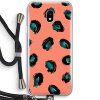 Pink Cheetah: Samsung Galaxy J3 (2017) Transparant Hoesje met koord