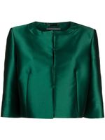 Alberta Ferretti veste en satin à coupe crop - Vert